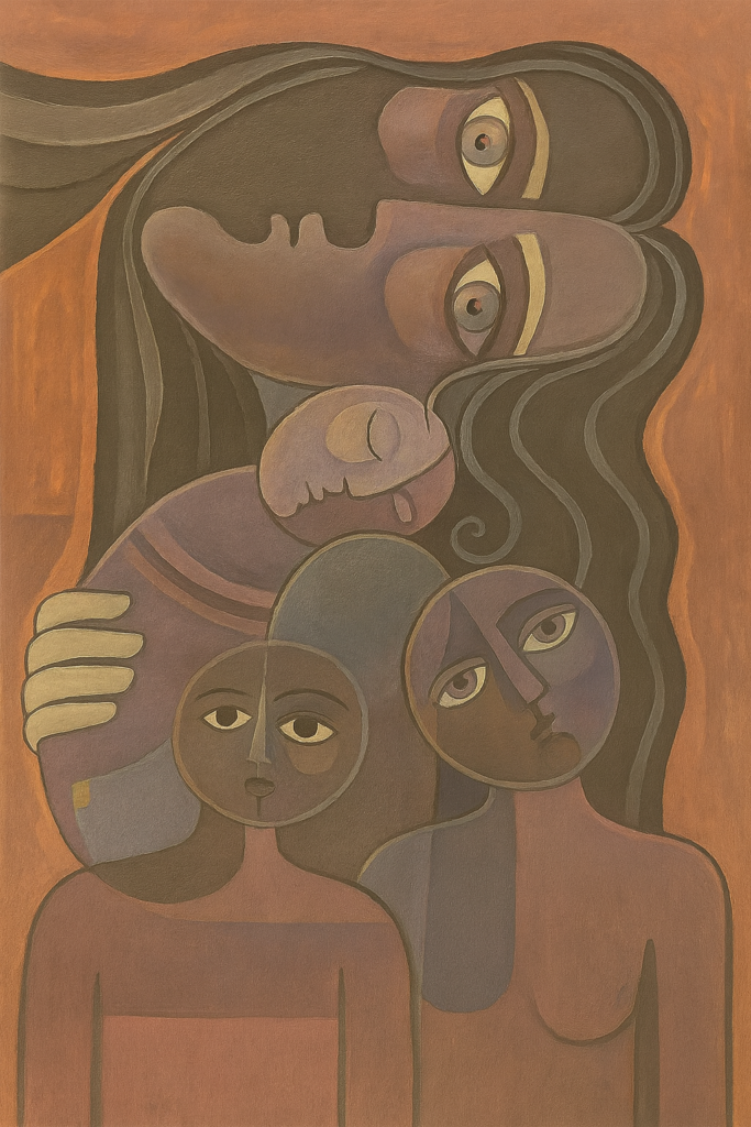 Mother and Children in Cubism